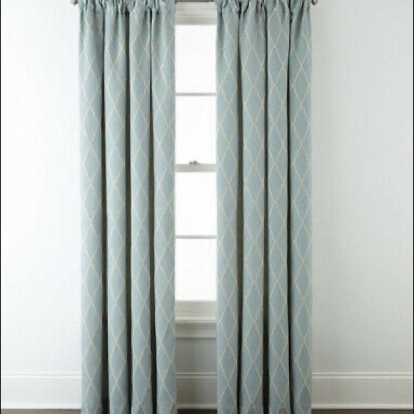 NWT - French Aqua Curtain Panel  - 84” - Picture 1 of 5